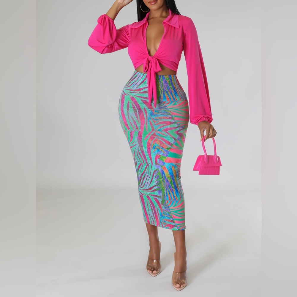 NWT Pink Paradise Skirt Set